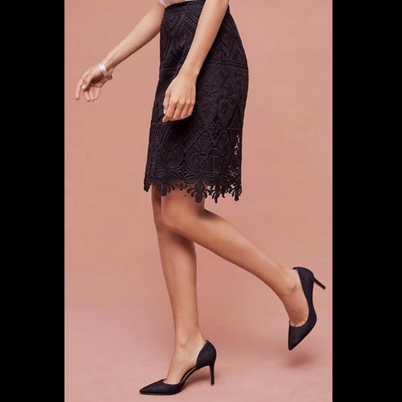 Anthro Moulinette Soeurs Lace Pencil Skirt - Picture 2 of 7